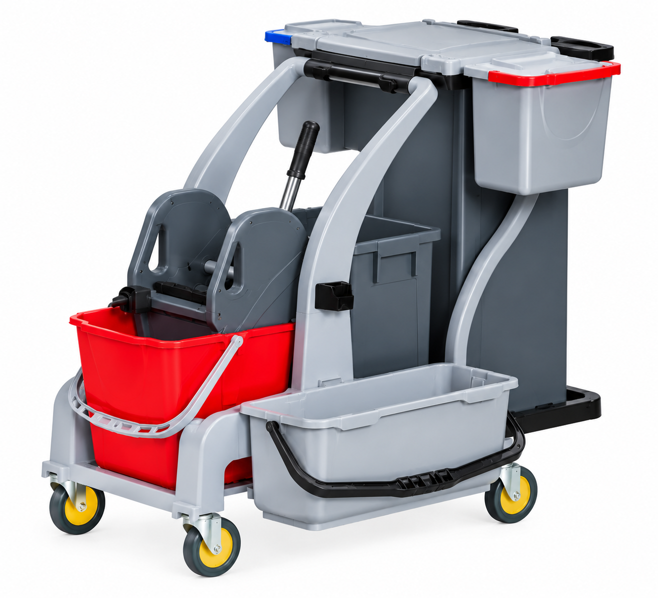 Chariot de Ménage Polyvalent Compact pour Espaces Restreints