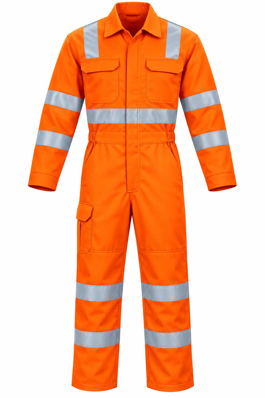 Combinaison de Sécurité Orange Réfléchissante Multi-Poches