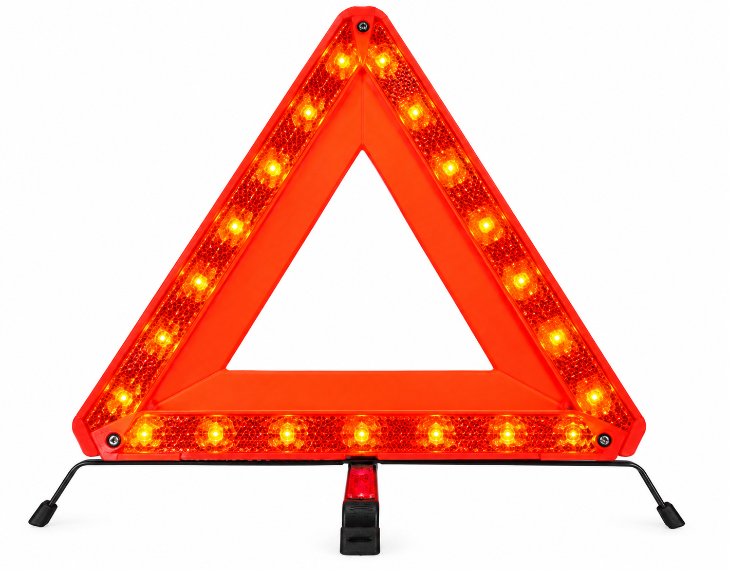 Triangle de Présignalisation Routière Haute Réflectivité avec Balise LED